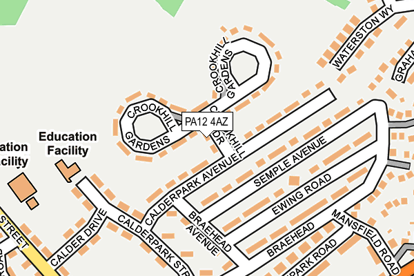 PA12 4AZ map - OS OpenMap – Local (Ordnance Survey)