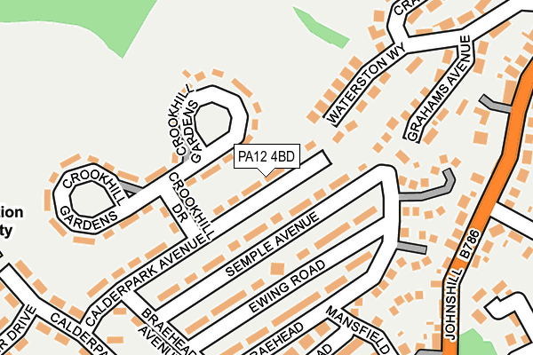 PA12 4BD map - OS OpenMap – Local (Ordnance Survey)