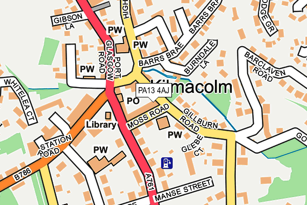PA13 4AJ map - OS OpenMap – Local (Ordnance Survey)