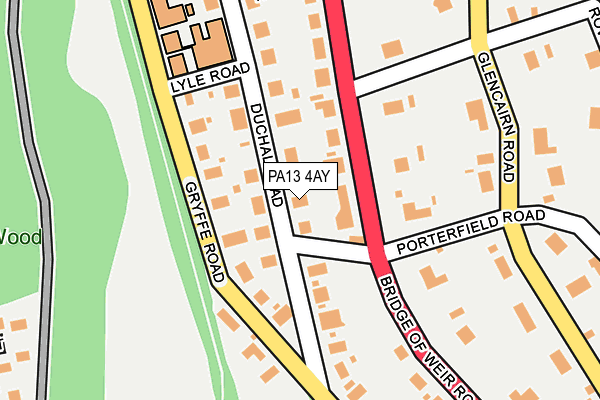 PA13 4AY map - OS OpenMap – Local (Ordnance Survey)