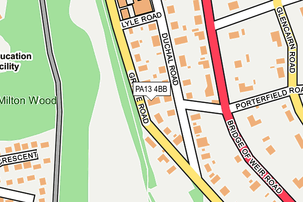 PA13 4BB map - OS OpenMap – Local (Ordnance Survey)