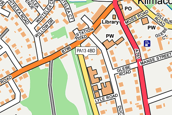PA13 4BD map - OS OpenMap – Local (Ordnance Survey)