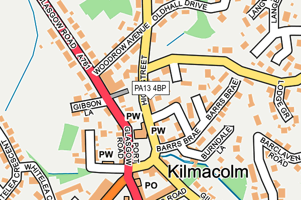 PA13 4BP map - OS OpenMap – Local (Ordnance Survey)