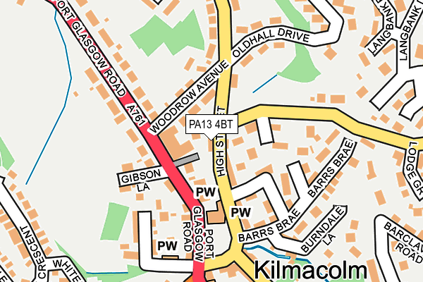PA13 4BT map - OS OpenMap – Local (Ordnance Survey)