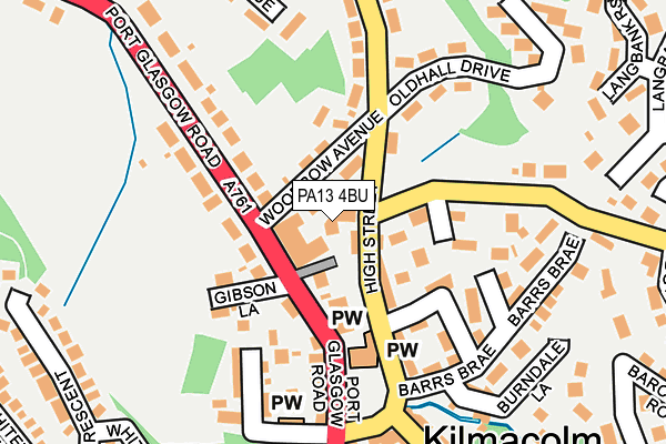 PA13 4BU map - OS OpenMap – Local (Ordnance Survey)