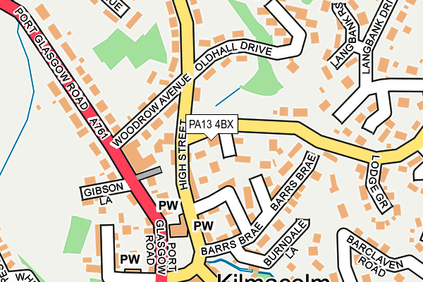 PA13 4BX map - OS OpenMap – Local (Ordnance Survey)