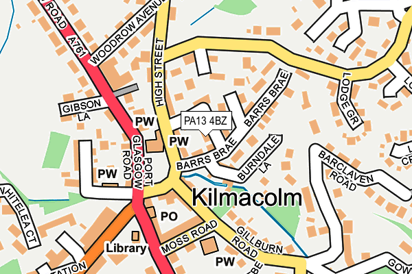 PA13 4BZ map - OS OpenMap – Local (Ordnance Survey)