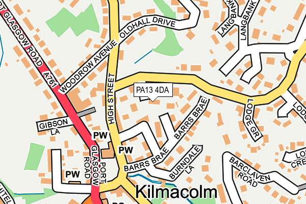 PA13 4DA map - OS OpenMap – Local (Ordnance Survey)