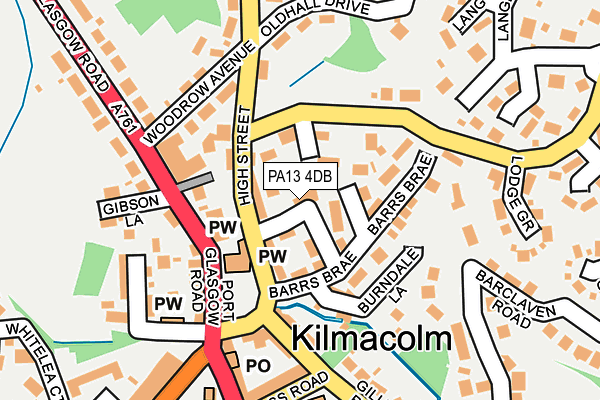 PA13 4DB map - OS OpenMap – Local (Ordnance Survey)