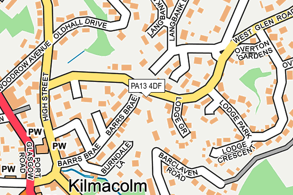 PA13 4DF map - OS OpenMap – Local (Ordnance Survey)