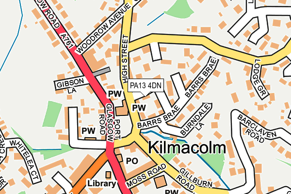 PA13 4DN map - OS OpenMap – Local (Ordnance Survey)