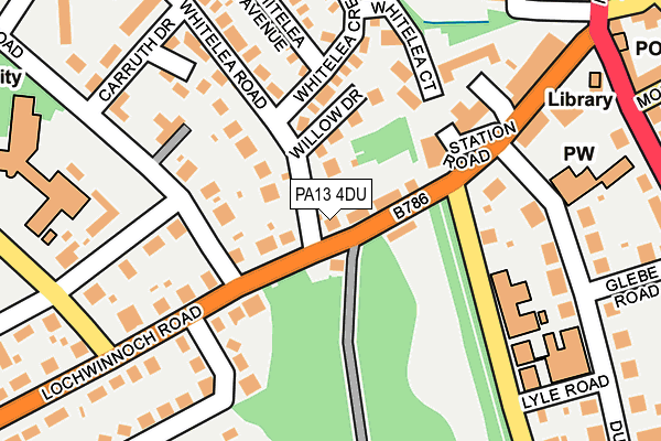 PA13 4DU map - OS OpenMap – Local (Ordnance Survey)