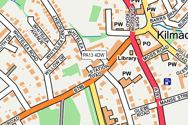 PA13 4DW map - OS OpenMap – Local (Ordnance Survey)