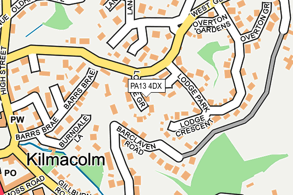PA13 4DX map - OS OpenMap – Local (Ordnance Survey)