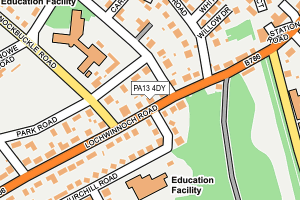 PA13 4DY map - OS OpenMap – Local (Ordnance Survey)
