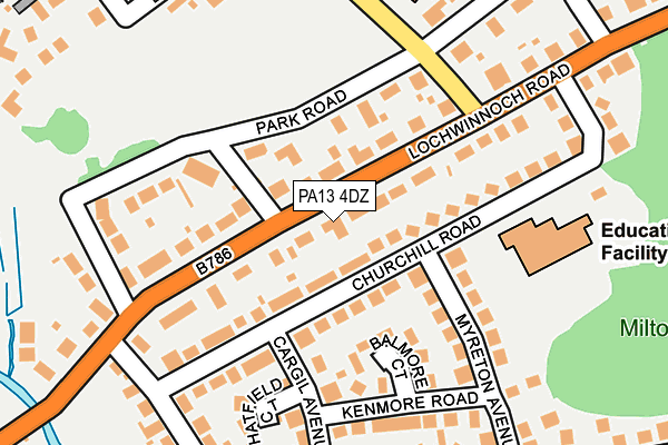 PA13 4DZ map - OS OpenMap – Local (Ordnance Survey)
