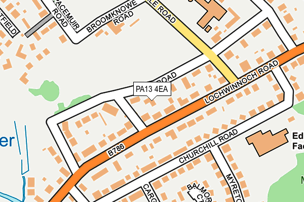 PA13 4EA map - OS OpenMap – Local (Ordnance Survey)