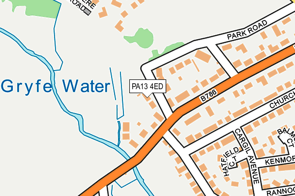 PA13 4ED map - OS OpenMap – Local (Ordnance Survey)