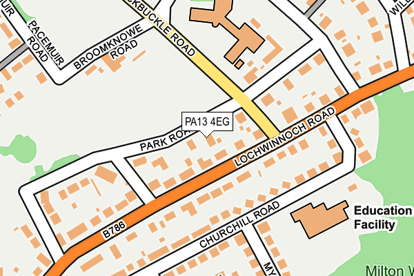 PA13 4EG map - OS OpenMap – Local (Ordnance Survey)