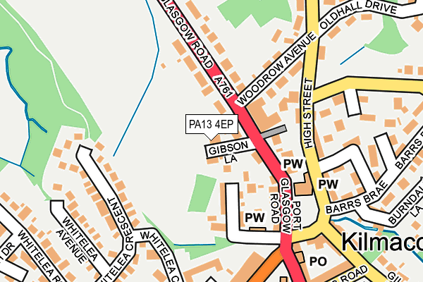 PA13 4EP map - OS OpenMap – Local (Ordnance Survey)