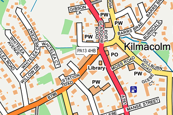 Map of KILMACOLM WINE BAR LTD at local scale