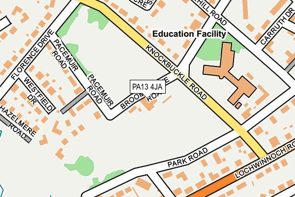 PA13 4JA map - OS OpenMap – Local (Ordnance Survey)