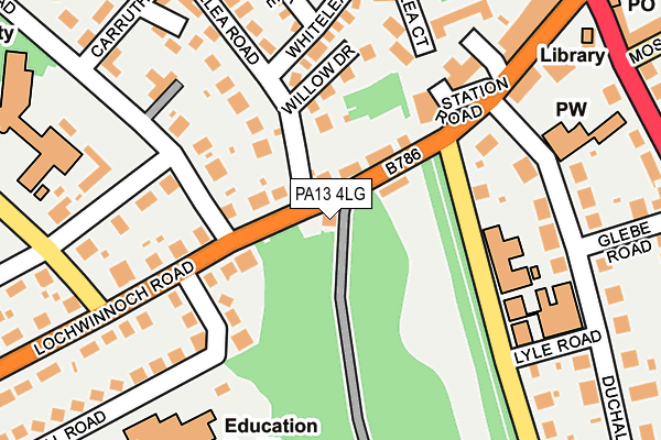 Map of PAISLEY LEISURE LIMITED at local scale