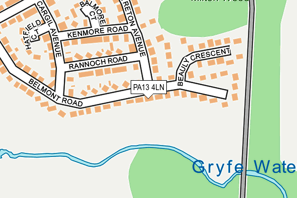 PA13 4LN map - OS OpenMap – Local (Ordnance Survey)