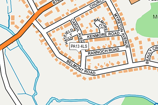 PA13 4LS map - OS OpenMap – Local (Ordnance Survey)