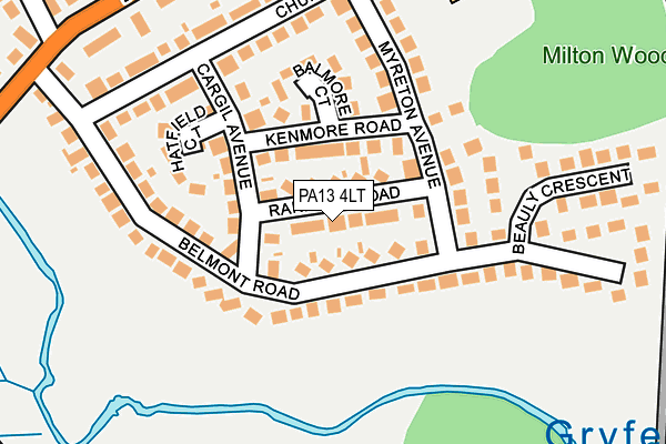 PA13 4LT map - OS OpenMap – Local (Ordnance Survey)