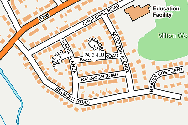 PA13 4LU map - OS OpenMap – Local (Ordnance Survey)