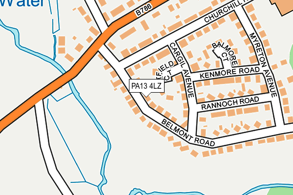 PA13 4LZ map - OS OpenMap – Local (Ordnance Survey)