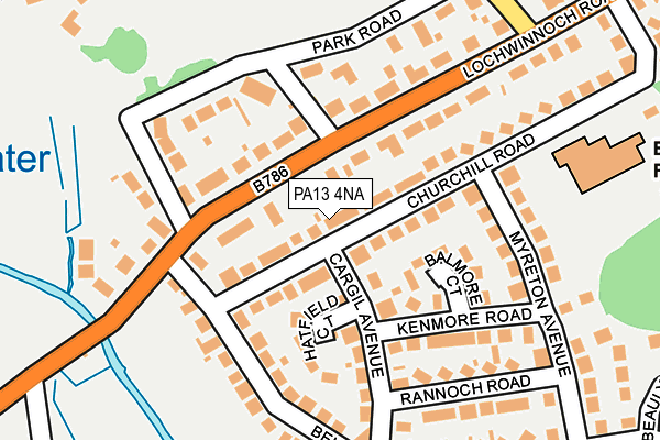 PA13 4NA map - OS OpenMap – Local (Ordnance Survey)