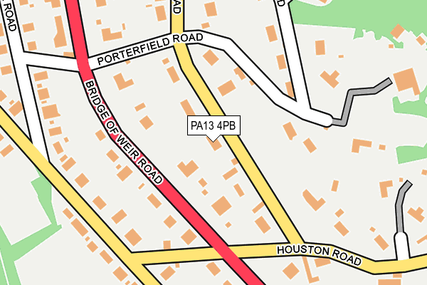 PA13 4PB map - OS OpenMap – Local (Ordnance Survey)