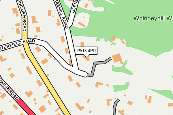 PA13 4PD map - OS OpenMap – Local (Ordnance Survey)