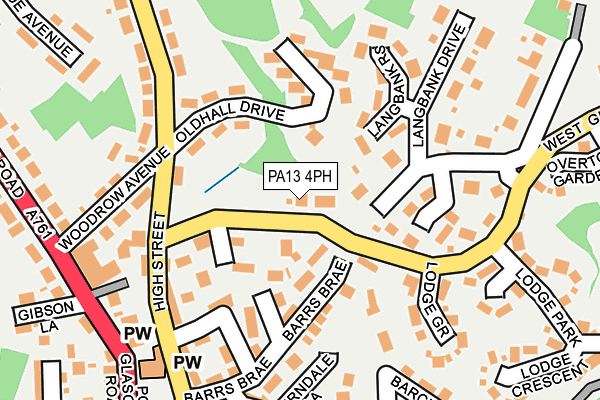 PA13 4PH map - OS OpenMap – Local (Ordnance Survey)