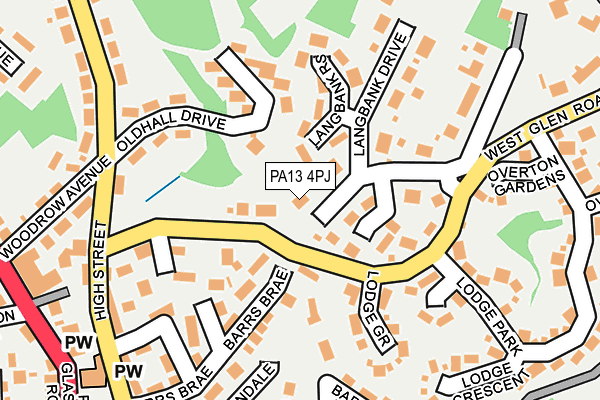 PA13 4PJ map - OS OpenMap – Local (Ordnance Survey)