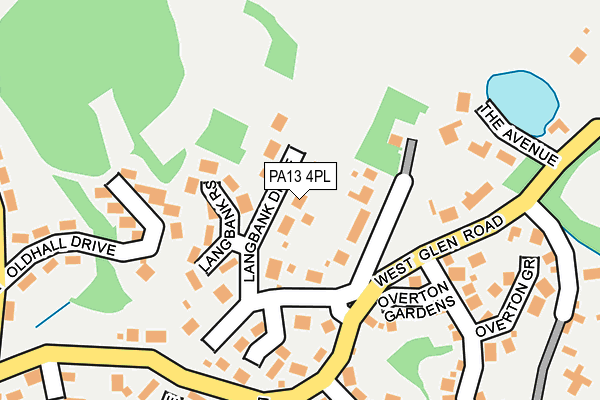 PA13 4PL map - OS OpenMap – Local (Ordnance Survey)