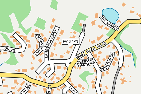PA13 4PN map - OS OpenMap – Local (Ordnance Survey)
