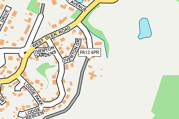 PA13 4PR map - OS OpenMap – Local (Ordnance Survey)