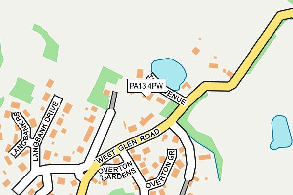 PA13 4PW map - OS OpenMap – Local (Ordnance Survey)