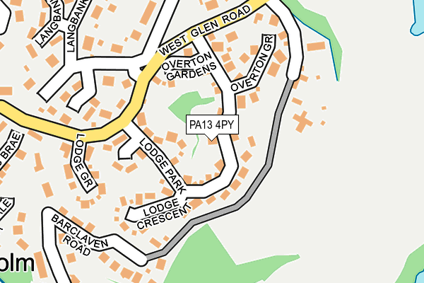 PA13 4PY map - OS OpenMap – Local (Ordnance Survey)