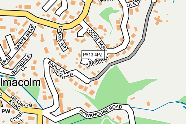 PA13 4PZ map - OS OpenMap – Local (Ordnance Survey)