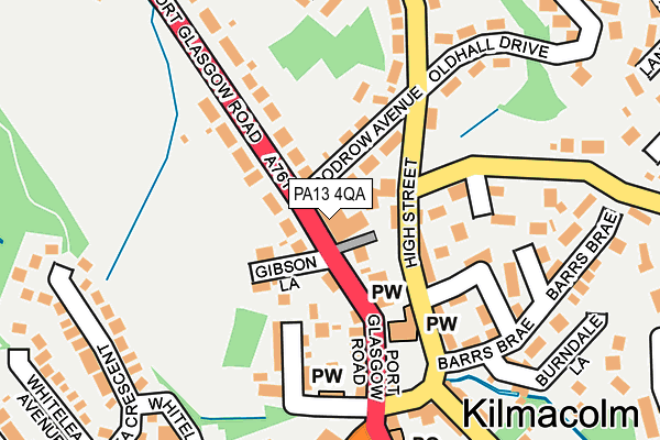 PA13 4QA map - OS OpenMap – Local (Ordnance Survey)