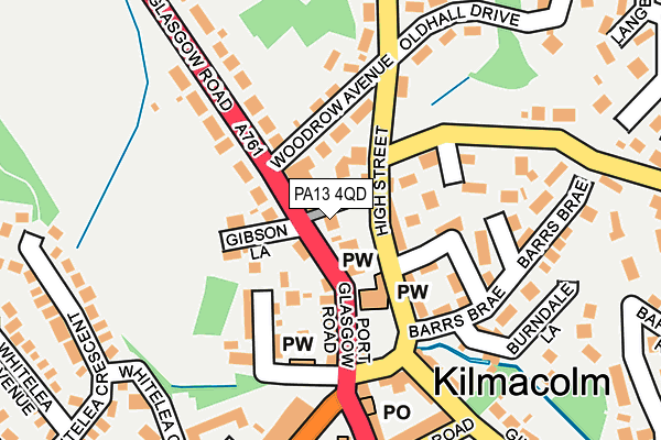 PA13 4QD map - OS OpenMap – Local (Ordnance Survey)