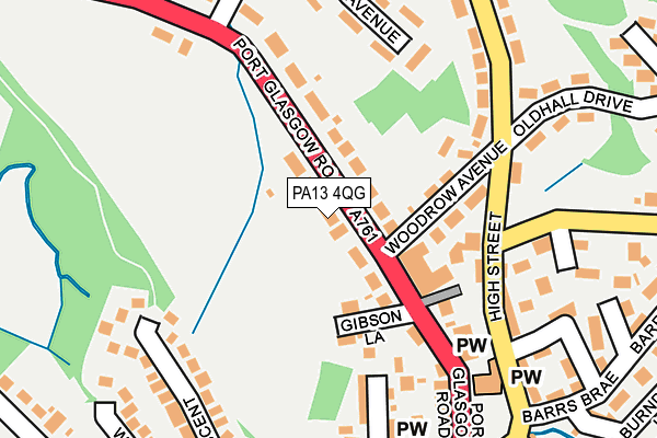 PA13 4QG map - OS OpenMap – Local (Ordnance Survey)