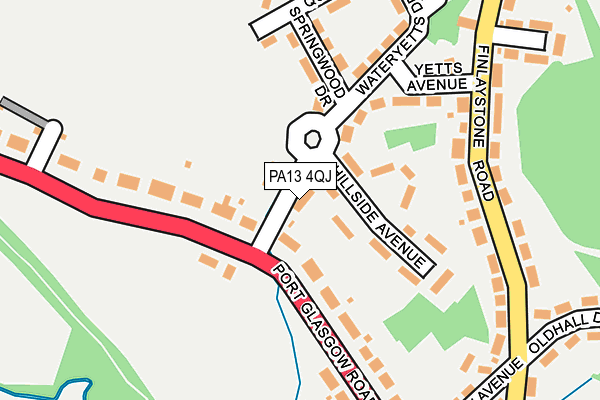 PA13 4QJ map - OS OpenMap – Local (Ordnance Survey)