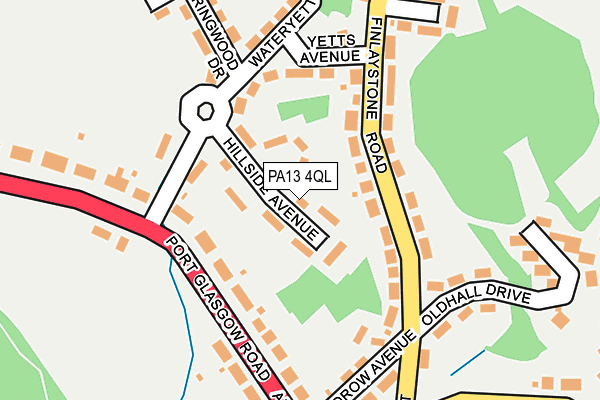 PA13 4QL map - OS OpenMap – Local (Ordnance Survey)