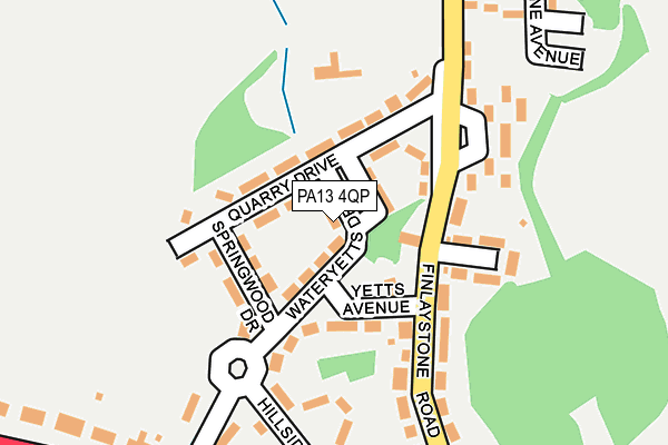 PA13 4QP map - OS OpenMap – Local (Ordnance Survey)