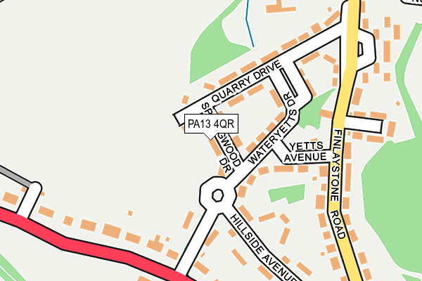 PA13 4QR map - OS OpenMap – Local (Ordnance Survey)